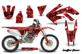 Dirt Bike Decal Graphics Kit MX Sticker Wrap For Honda CRF250X 2004-2017 BUTTERFLIES BLACK RED