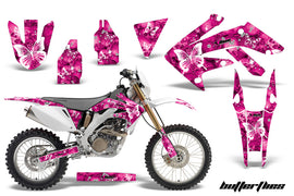 Dirt Bike Decal Graphics Kit MX Sticker Wrap For Honda CRF250X 2004-2017 BUTTERFLIES WHITE PINK-atv motorcycle utv parts accessories gear helmets jackets gloves pantsAll Terrain Depot