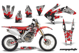 Dirt Bike Decal Graphics Kit MX Sticker Wrap For Honda CRF250X 2004-2017 CAMOPLATE RED-atv motorcycle utv parts accessories gear helmets jackets gloves pantsAll Terrain Depot