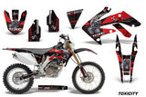 Dirt Bike Decal Graphics Kit MX Sticker Wrap For Honda CRF250X 2004-2017 TOXIC RED BLACK
