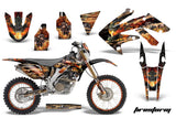 Graphics Kit Decal Sticker Wrap + # Plates For Honda CRF250X 2004-2017 FIRESTORM BLACK