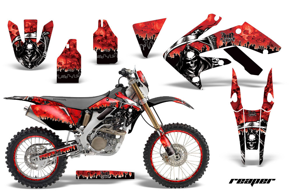 Graphics Kit Decal Sticker Wrap + # Plates For Honda CRF250X 2004-2017 REAPER RED-atv motorcycle utv parts accessories gear helmets jackets gloves pantsAll Terrain Depot