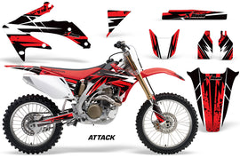 Dirt Bike Graphics Kit Decal Sticker Wrap For Honda CRF450R 2005-2008 ATTACK RED-atv motorcycle utv parts accessories gear helmets jackets gloves pantsAll Terrain Depot
