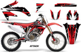 Dirt Bike Graphics Kit Decal Sticker Wrap For Honda CRF450R 2005-2008 ATTACK RED