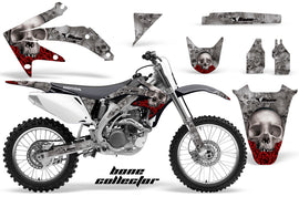 Dirt Bike Graphics Kit Decal Sticker Wrap For Honda CRF450R 2005-2008 BONES SILVER-atv motorcycle utv parts accessories gear helmets jackets gloves pantsAll Terrain Depot
