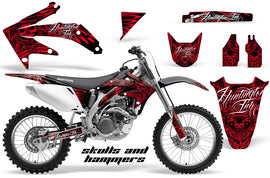 Dirt Bike Graphics Kit Decal Sticker Wrap For Honda CRF450R 2005-2008 HISH RED-atv motorcycle utv parts accessories gear helmets jackets gloves pantsAll Terrain Depot