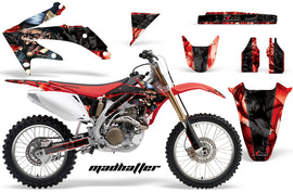 Dirt Bike Graphics Kit Decal Sticker Wrap For Honda CRF450R 2005-2008 HATTER BLACK RED-atv motorcycle utv parts accessories gear helmets jackets gloves pantsAll Terrain Depot