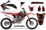 Dirt Bike Graphics Kit Decal Sticker Wrap For Honda CRF450R 2005-2008 HATTER BLACK RED
