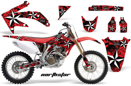 Dirt Bike Graphics Kit Decal Sticker Wrap For Honda CRF450R 2005-2008 NORTHSTAR RED-atv motorcycle utv parts accessories gear helmets jackets gloves pantsAll Terrain Depot
