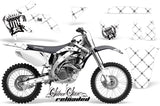 Dirt Bike Graphics Kit Decal Sticker Wrap For Honda CRF450R 2005-2008 RELOADED BLACK WHITE