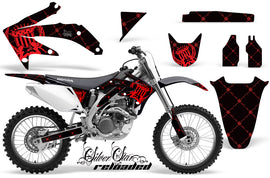 Dirt Bike Graphics Kit Decal Sticker Wrap For Honda CRF450R 2005-2008 RELOADED RED BLACK-atv motorcycle utv parts accessories gear helmets jackets gloves pantsAll Terrain Depot