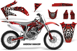 Dirt Bike Graphics Kit Decal Sticker Wrap For Honda CRF450R 2005-2008 WIDOW BLACK RED-atv motorcycle utv parts accessories gear helmets jackets gloves pantsAll Terrain Depot
