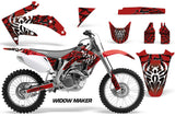 Dirt Bike Graphics Kit Decal Sticker Wrap For Honda CRF450R 2005-2008 WIDOW BLACK RED