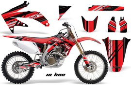 Dirt Bike Graphics Kit Decal Sticker Wrap For Honda CRF450R 2005-2008 INLINE RED BLACK-atv motorcycle utv parts accessories gear helmets jackets gloves pantsAll Terrain Depot