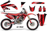Graphics Kit Decal Sticker Wrap + # Plates For Honda CRF450R 2005-2008 INLINE RED BLACK
