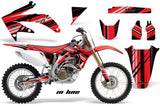 Dirt Bike Graphics Kit Decal Sticker Wrap For Honda CRF450R 2005-2008 INLINE RED BLACK