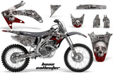 Graphics Kit Decal Sticker Wrap + # Plates For Honda CRF450R 2005-2008 BONES SILVER