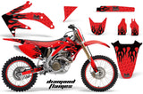 Graphics Kit Decal Sticker Wrap + # Plates For Honda CRF450R 2005-2008 DIAMOND FLAMES RED BLACK