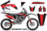 Graphics Kit Decal Sticker Wrap + # Plates For Honda CRF450R 2005-2008 DIAMOND RACE BLACK RED