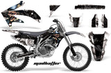 Graphics Kit Decal Sticker Wrap + # Plates For Honda CRF450R 2005-2008 HATTER BLACK WHITE