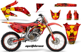 Graphics Kit Decal Sticker Wrap + # Plates For Honda CRF450R 2005-2008 MELTDOWN YELLOW RED-atv motorcycle utv parts accessories gear helmets jackets gloves pantsAll Terrain Depot