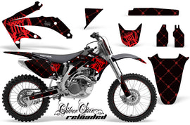Graphics Kit Decal Sticker Wrap + # Plates For Honda CRF450R 2005-2008 RELOADED RED BLACK-atv motorcycle utv parts accessories gear helmets jackets gloves pantsAll Terrain Depot