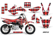Load image into Gallery viewer, Dirt Bike Graphics Kit Decal Wrap For Honda CRF50 CRF 50 2004-2013 ARGYLE RED-atv motorcycle utv parts accessories gear helmets jackets gloves pantsAll Terrain Depot