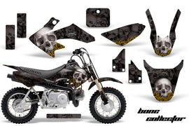 Dirt Bike Graphics Kit Decal Wrap For Honda CRF50 CRF 50 2004-2013 BONES YELLOW BLACK-atv motorcycle utv parts accessories gear helmets jackets gloves pantsAll Terrain Depot