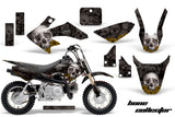 Dirt Bike Graphics Kit Decal Wrap For Honda CRF50 CRF 50 2014-2018 BONES YELLOW BLACK