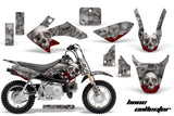 Dirt Bike Graphics Kit Decal Wrap For Honda CRF50 CRF 50 2004-2013 BONES SILVER