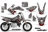 Dirt Bike Graphics Kit Decal Wrap For Honda CRF50 CRF 50 2014-2018 BONES SILVER