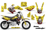 Dirt Bike Graphics Kit Decal Wrap For Honda CRF50 CRF 50 2014-2018 BONES YELLOW