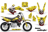 Dirt Bike Graphics Kit Decal Wrap For Honda CRF50 CRF 50 2004-2013 BONES YELLOW