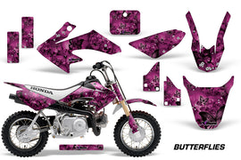 Dirt Bike Graphics Kit Decal Wrap For Honda CRF50 CRF 50 2004-2013 BUTTERFLIES BLACK PURPLE-atv motorcycle utv parts accessories gear helmets jackets gloves pantsAll Terrain Depot