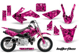 Dirt Bike Graphics Kit Decal Wrap For Honda CRF50 CRF 50 2004-2013 BUTTERFLIES BLACK PINK