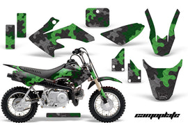 Dirt Bike Graphics Kit Decal Wrap For Honda CRF50 CRF 50 2004-2013 CAMOPLATE GREEN-atv motorcycle utv parts accessories gear helmets jackets gloves pantsAll Terrain Depot
