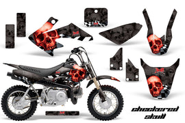 Dirt Bike Graphics Kit Decal Wrap For Honda CRF50 CRF 50 2004-2013 CHECKERED RED BLACK-atv motorcycle utv parts accessories gear helmets jackets gloves pantsAll Terrain Depot