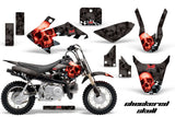 Dirt Bike Graphics Kit Decal Wrap For Honda CRF50 CRF 50 2014-2018 CHECKERED RED BLACK