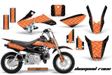 Dirt Bike Graphics Kit Decal Wrap For Honda CRF50 CRF 50 2004-2013 DIAMOND RACE ORANGE BLACK