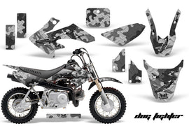 Dirt Bike Graphics Kit Decal Wrap For Honda CRF50 CRF 50 2004-2013 DOG FIGHT BLACK-atv motorcycle utv parts accessories gear helmets jackets gloves pantsAll Terrain Depot