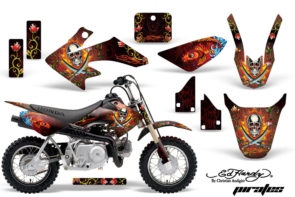 Dirt Bike Graphics Kit Decal Wrap For Honda CRF50 CRF 50 2014-2018 EDHP RED-atv motorcycle utv parts accessories gear helmets jackets gloves pantsAll Terrain Depot