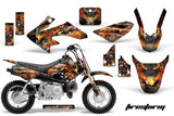 Dirt Bike Graphics Kit Decal Wrap For Honda CRF50 CRF 50 2014-2018 FIRESTORM BLACK