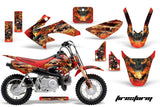 Dirt Bike Graphics Kit Decal Wrap For Honda CRF50 CRF 50 2014-2018 FIRESTORM RED