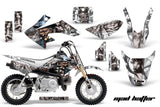 Dirt Bike Graphics Kit Decal Wrap For Honda CRF50 CRF 50 2004-2013 HATTER WHITE SILVER