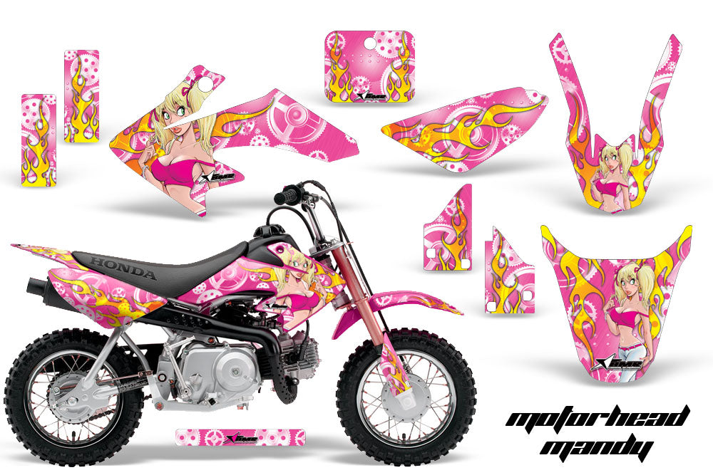 Dirt Bike Graphics Kit Decal Wrap For Honda CRF50 CRF 50 2014-2018 MOTO MANDY PINK-atv motorcycle utv parts accessories gear helmets jackets gloves pantsAll Terrain Depot
