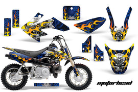 Dirt Bike Graphics Kit Decal Wrap For Honda CRF50 CRF 50 2004-2013 MOTORHEAD BLUE-atv motorcycle utv parts accessories gear helmets jackets gloves pantsAll Terrain Depot