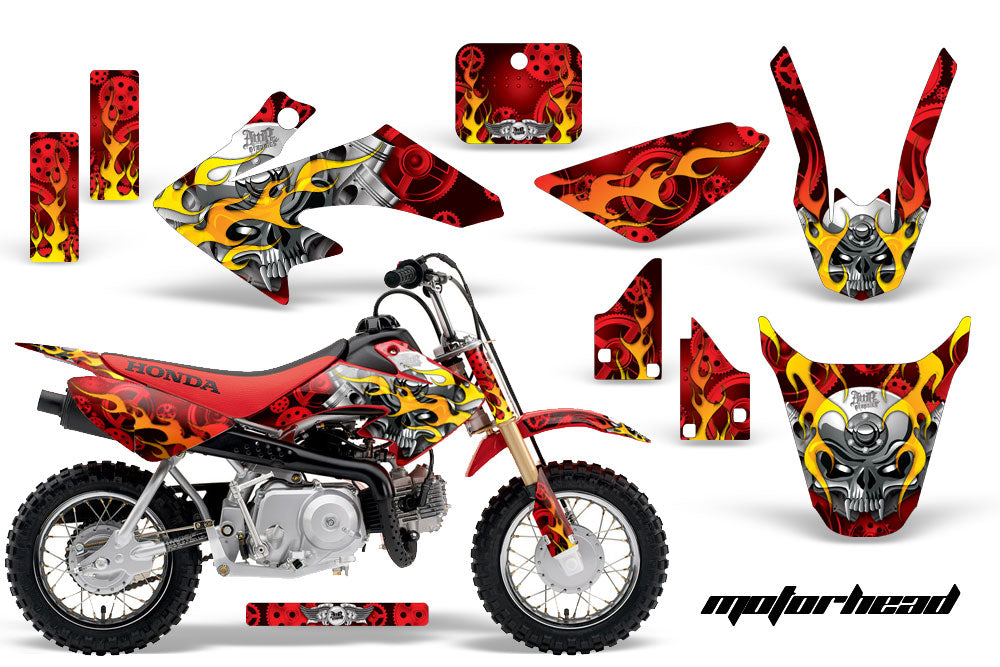 Dirt Bike Graphics Kit Decal Wrap For Honda CRF50 CRF 50 2014-2018 MOTORHEAD RED-atv motorcycle utv parts accessories gear helmets jackets gloves pantsAll Terrain Depot