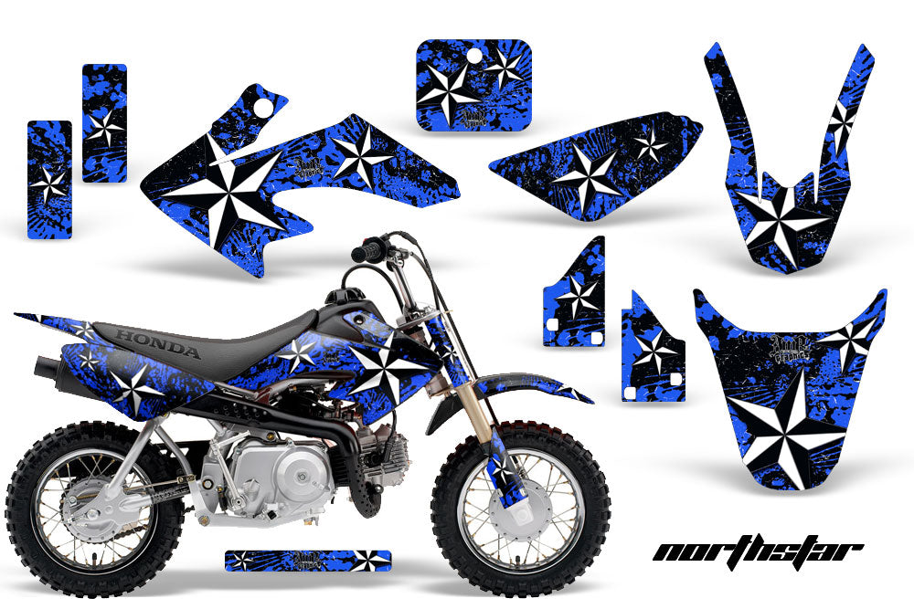 Dirt Bike Graphics Kit Decal Wrap For Honda CRF50 CRF 50 2014-2018 NORTHSTAR BLUE-atv motorcycle utv parts accessories gear helmets jackets gloves pantsAll Terrain Depot