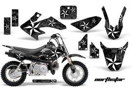 Dirt Bike Graphics Kit Decal Wrap For Honda CRF50 CRF 50 2004-2013 NORTHSTAR BLACK-atv motorcycle utv parts accessories gear helmets jackets gloves pantsAll Terrain Depot
