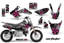 Dirt Bike Graphics Kit Decal Wrap For Honda CRF50 CRF 50 2004-2013 NORTHSTAR PINK SILVER-atv motorcycle utv parts accessories gear helmets jackets gloves pantsAll Terrain Depot